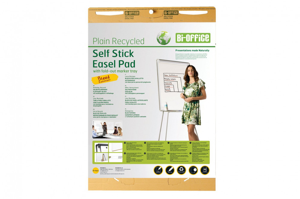 EARTH SELF STICK FLIPCHART PAD PK2
