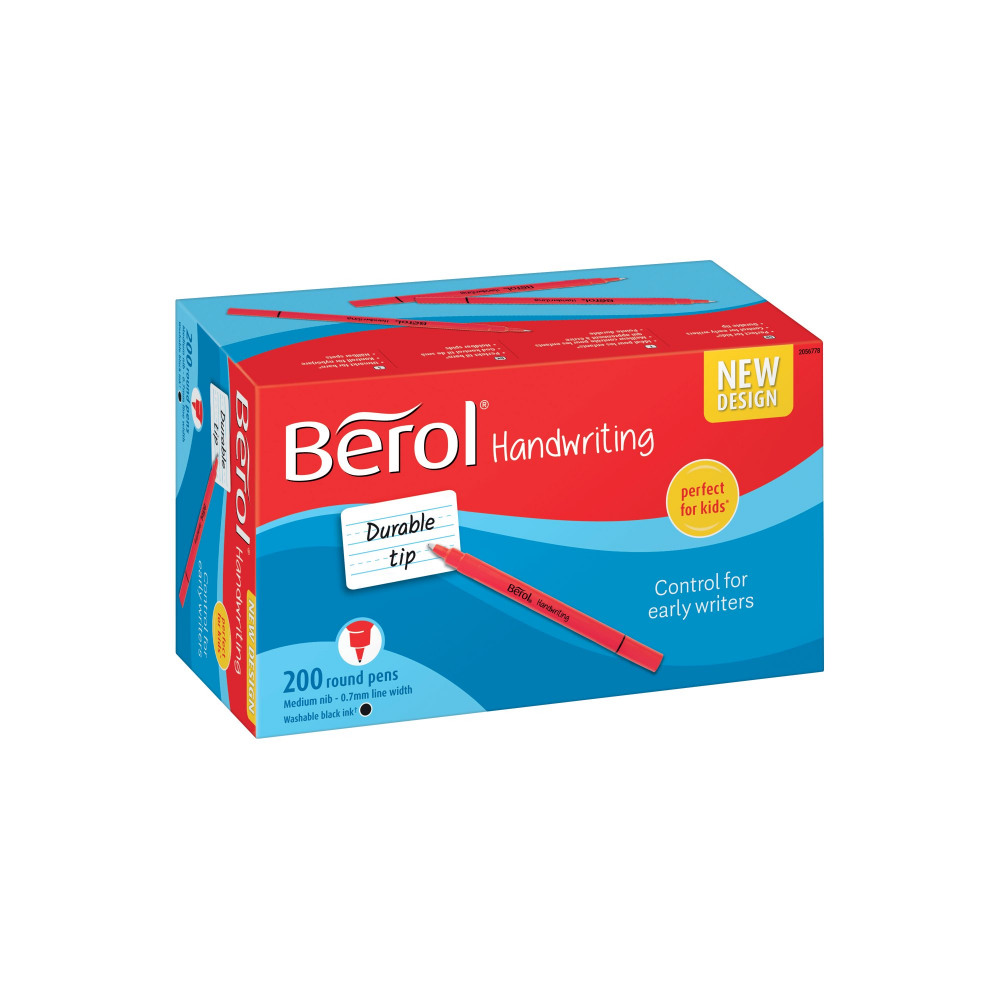 BEROL HANDWRITING PEN BLACK PK200