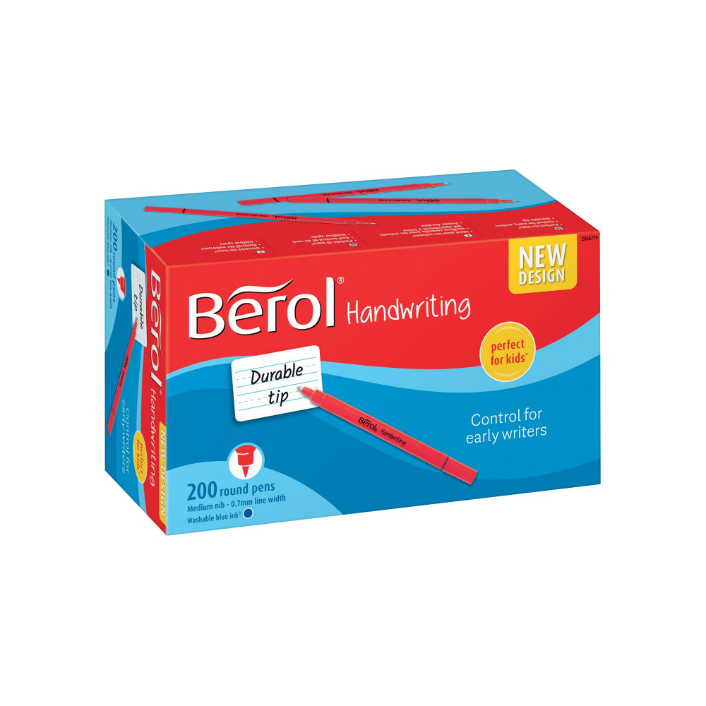 BEROL HANDWRITING PEN BLUE PK200