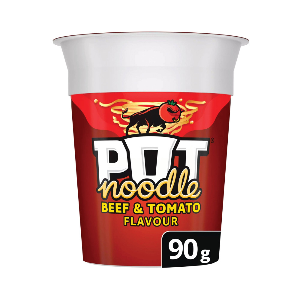 POT NOODLE BEEF/TOMATO 90G PK12