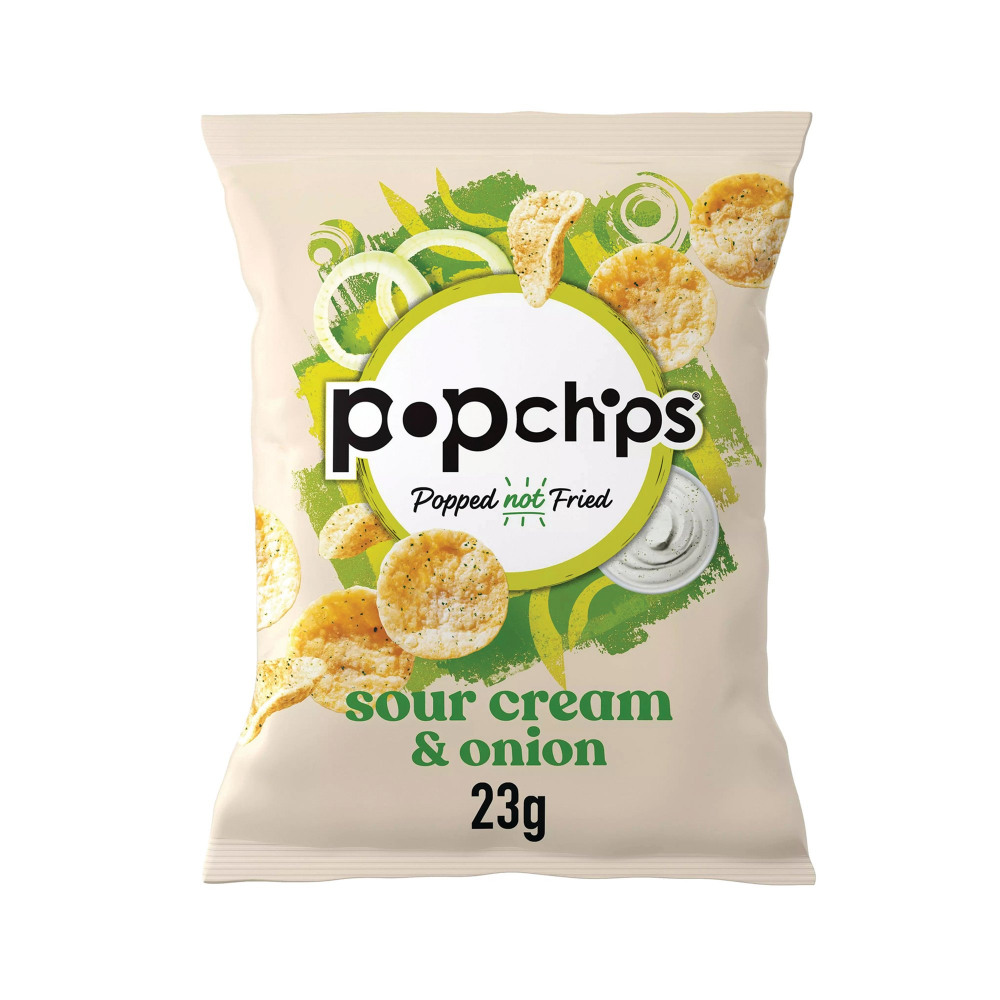 POPCHIPS SOUR CREAM CRISPS 23G PK24