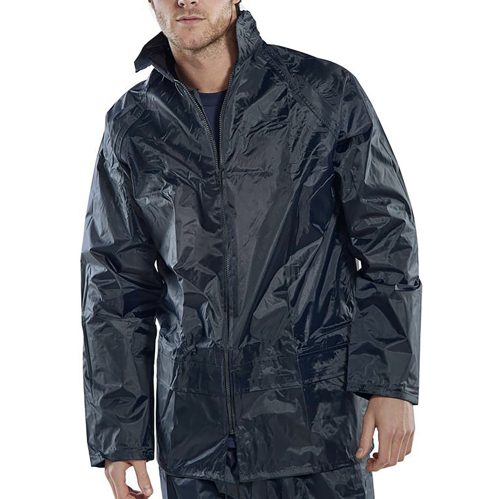 NYLON B-DRI JACKET NAVY BLUE 2XL
