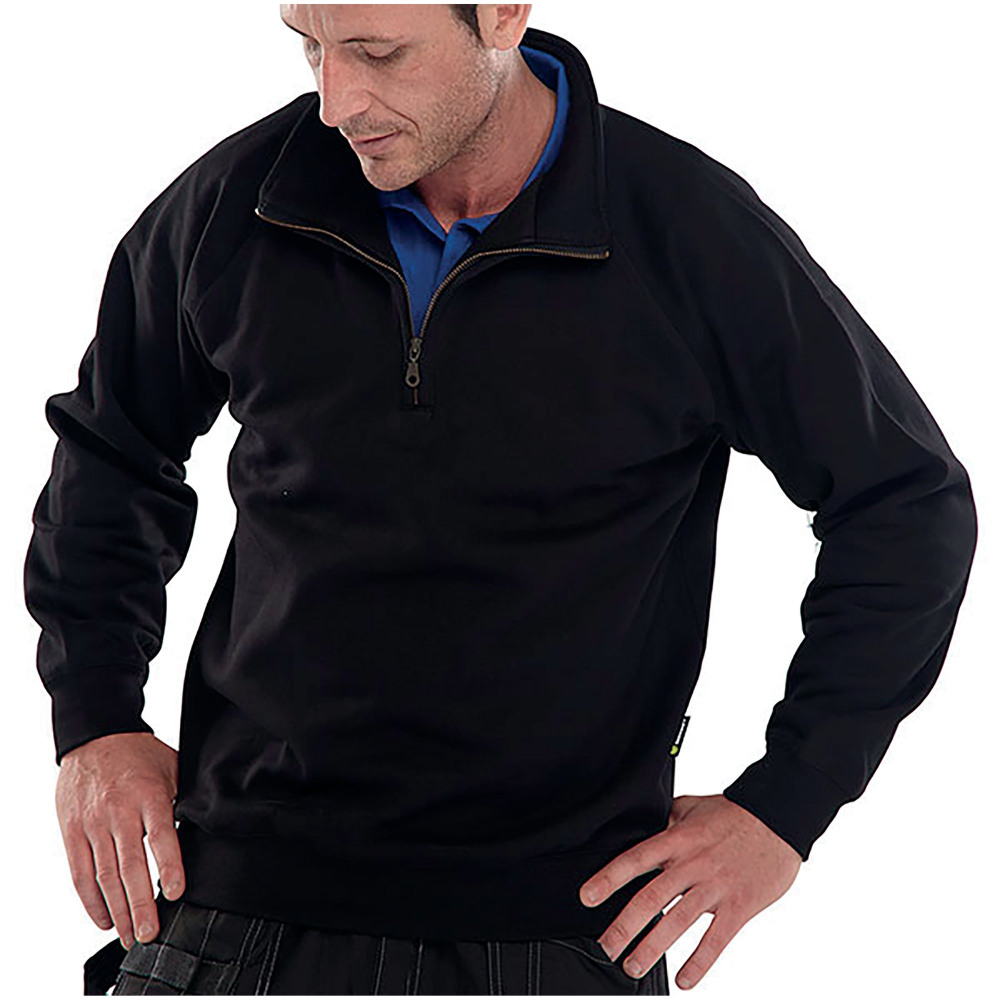 QUARTER ZIP SWEATSHIRT BLACK 3XL