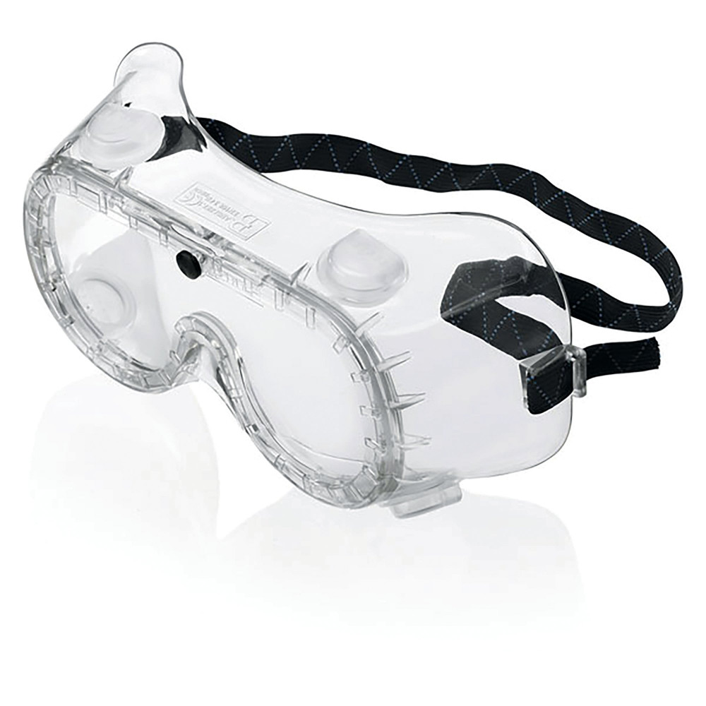 CHEMICAL GOGGLES + ELASTIC STRAP CLR