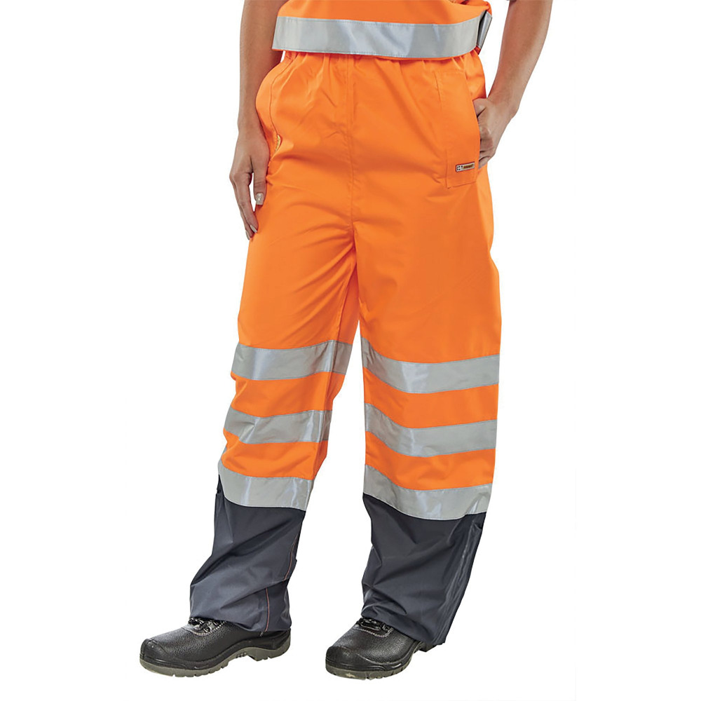 BELFRY HI VIS TROUSERS ORG/NBLUE S