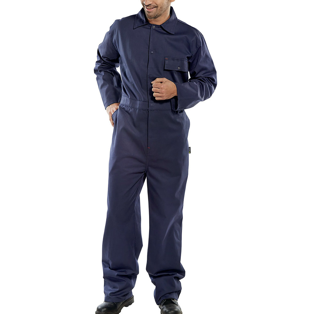BEESWIFT BOILERSUIT CTN DRLL NBLU 54