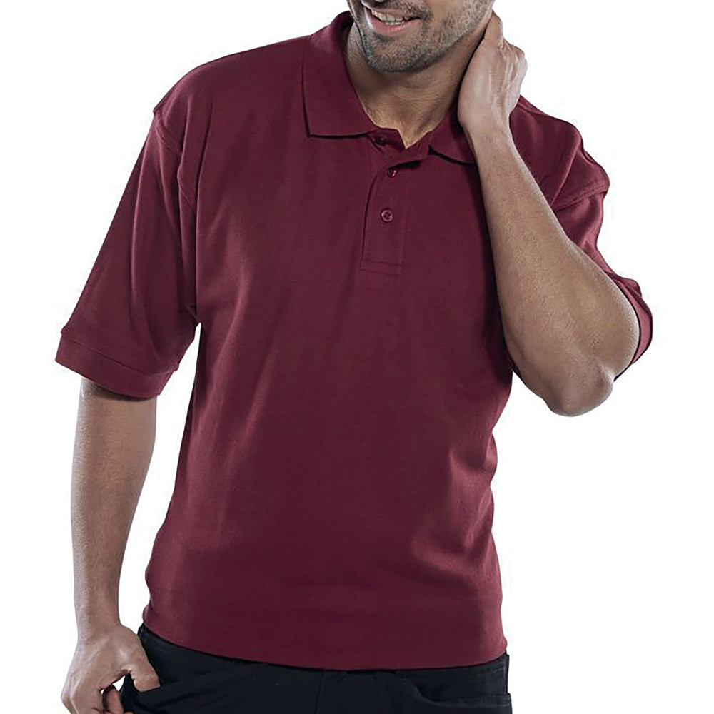 CLICK SHORT SLEEVE POLO BURGUNDY M