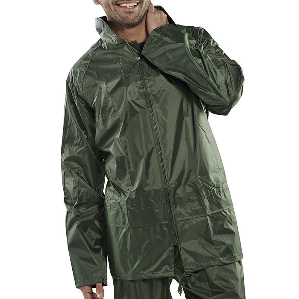 NYLON B-DRI JACKET OLIVE GREEN 2XL