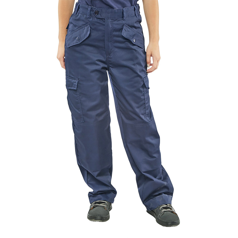 LADIES PCOT TROUSERS NAVY BLUE 28