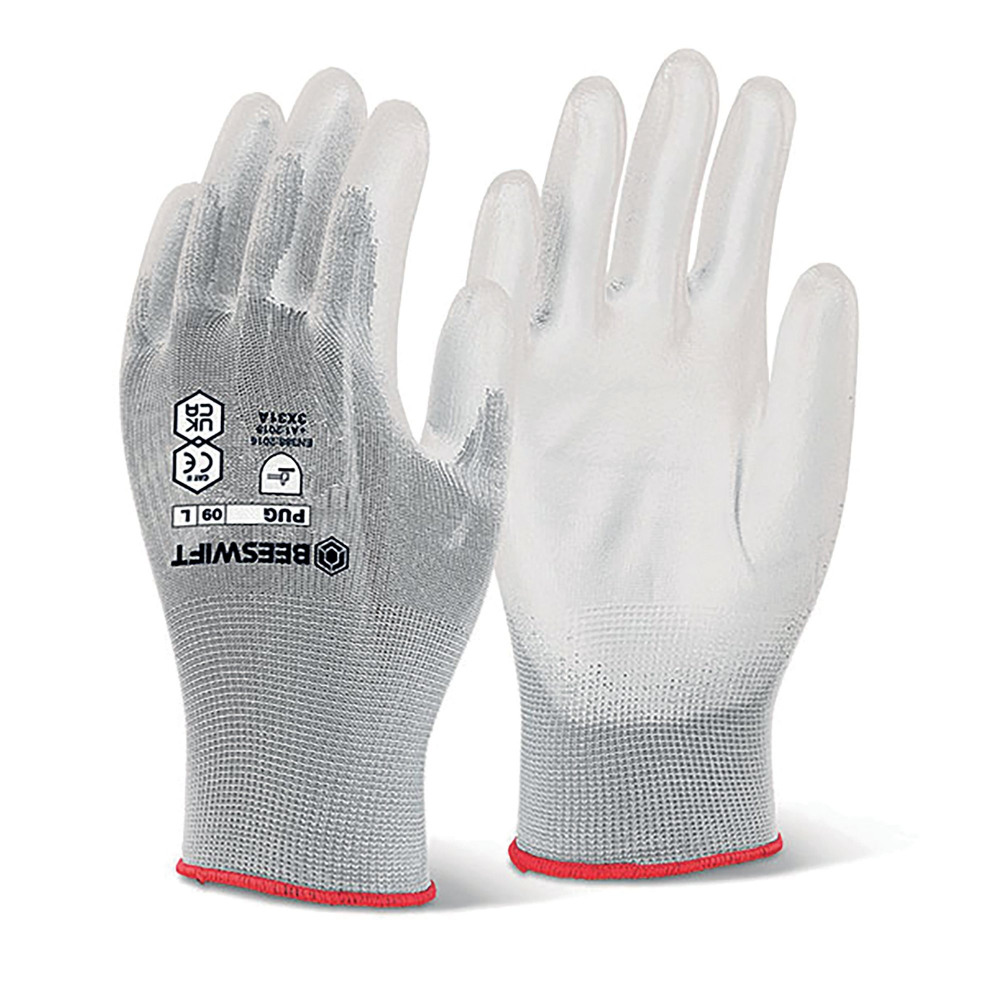 PU COATED GLOVES WHITE M