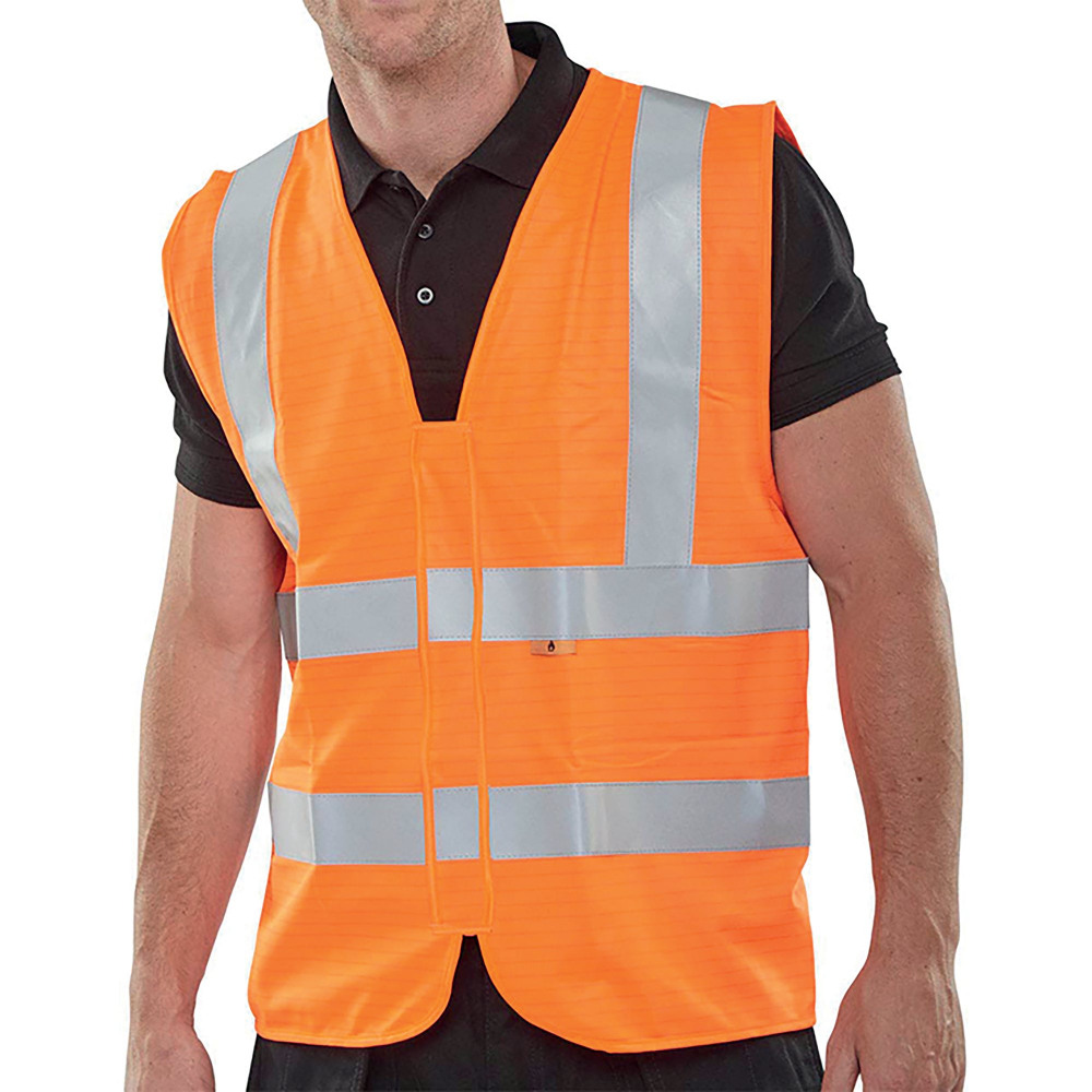 BEESWIFT HI VIS WAISTCOAT ORG 4XL
