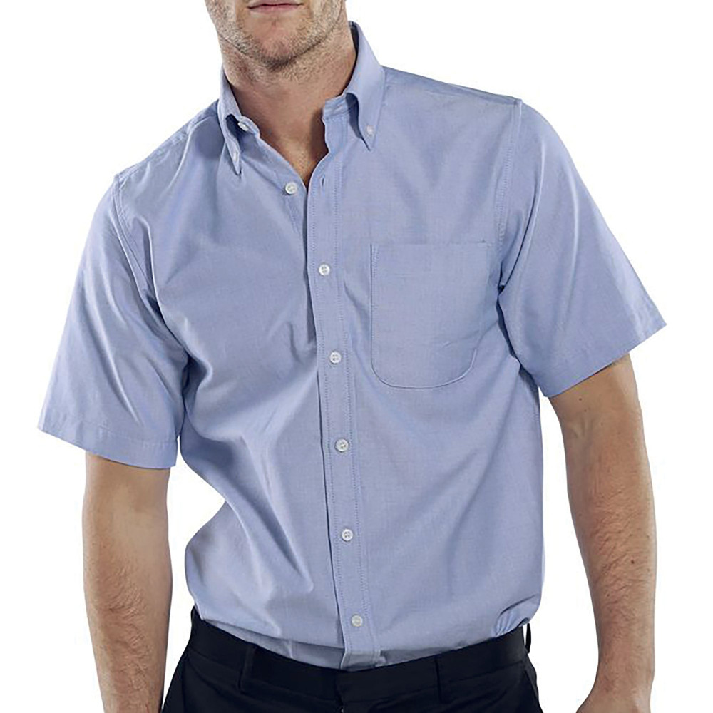 OXFORD SHORT SLEEVE SHIRT BLUE 14.5