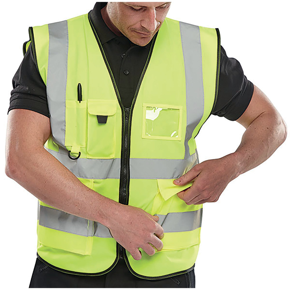 EXEC HI VIS WAISTCOAT SYELLOW 4XL