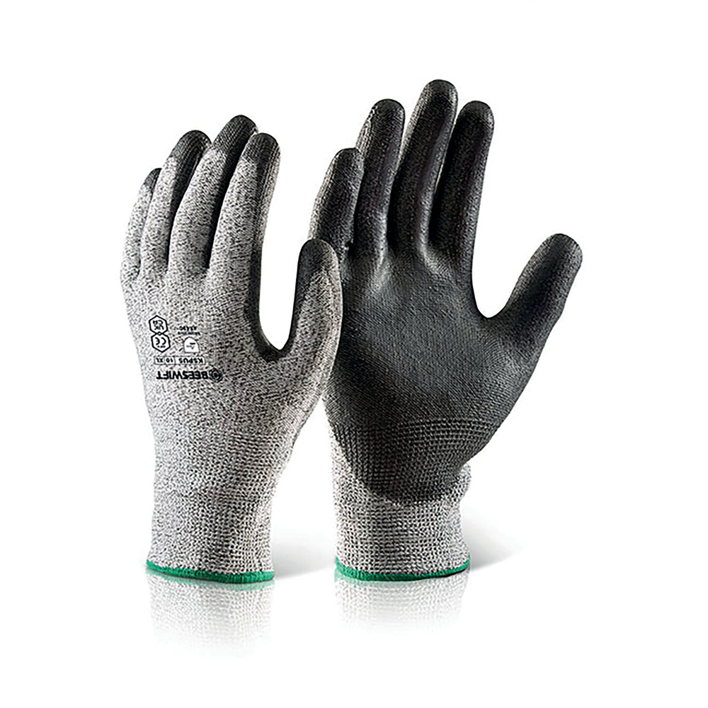 PU COATED CUT 5 GLOVES BLACK 2XL