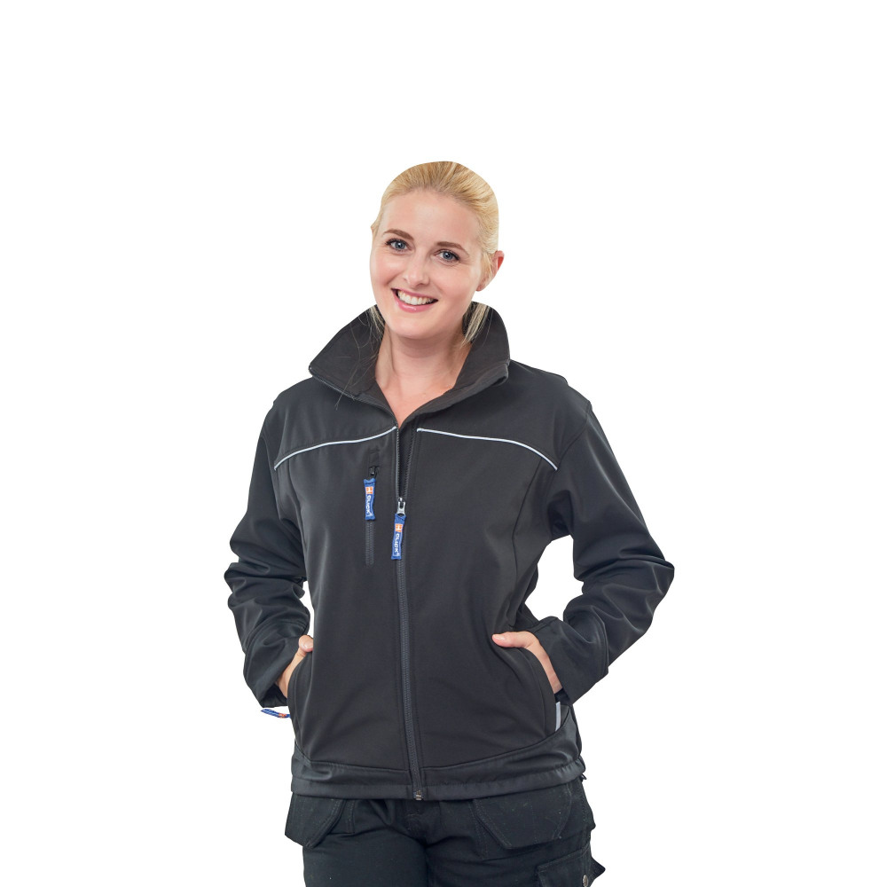LADIES SOFT SHELL JACKET BLACK XS