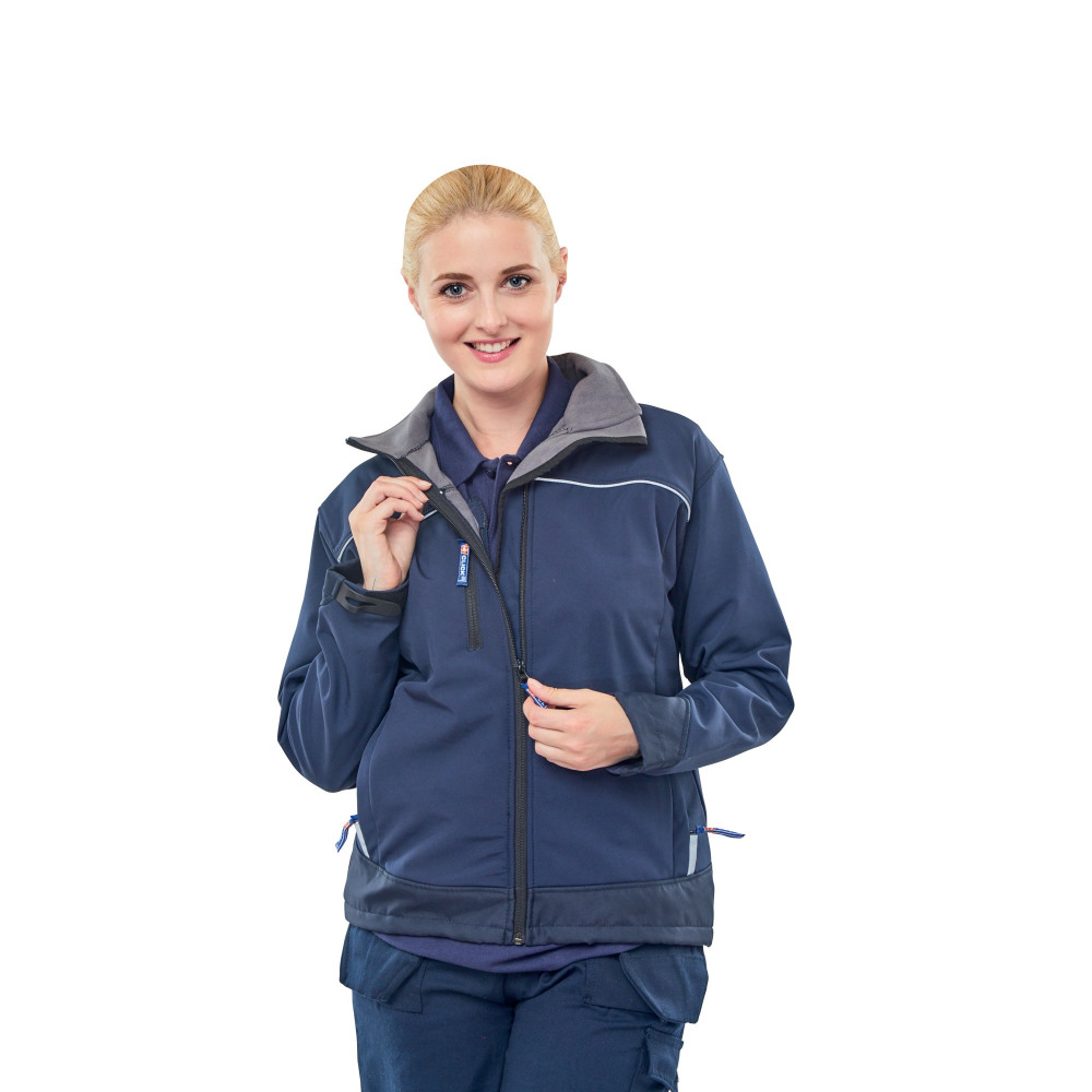 LADIES SOFT SHELL JACKET NBLUE 2XL