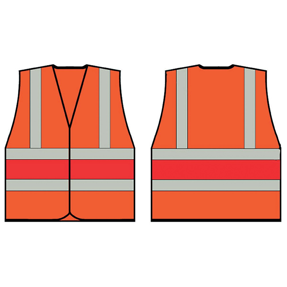BEESWIFT HI VIS VEST ORG/RED M