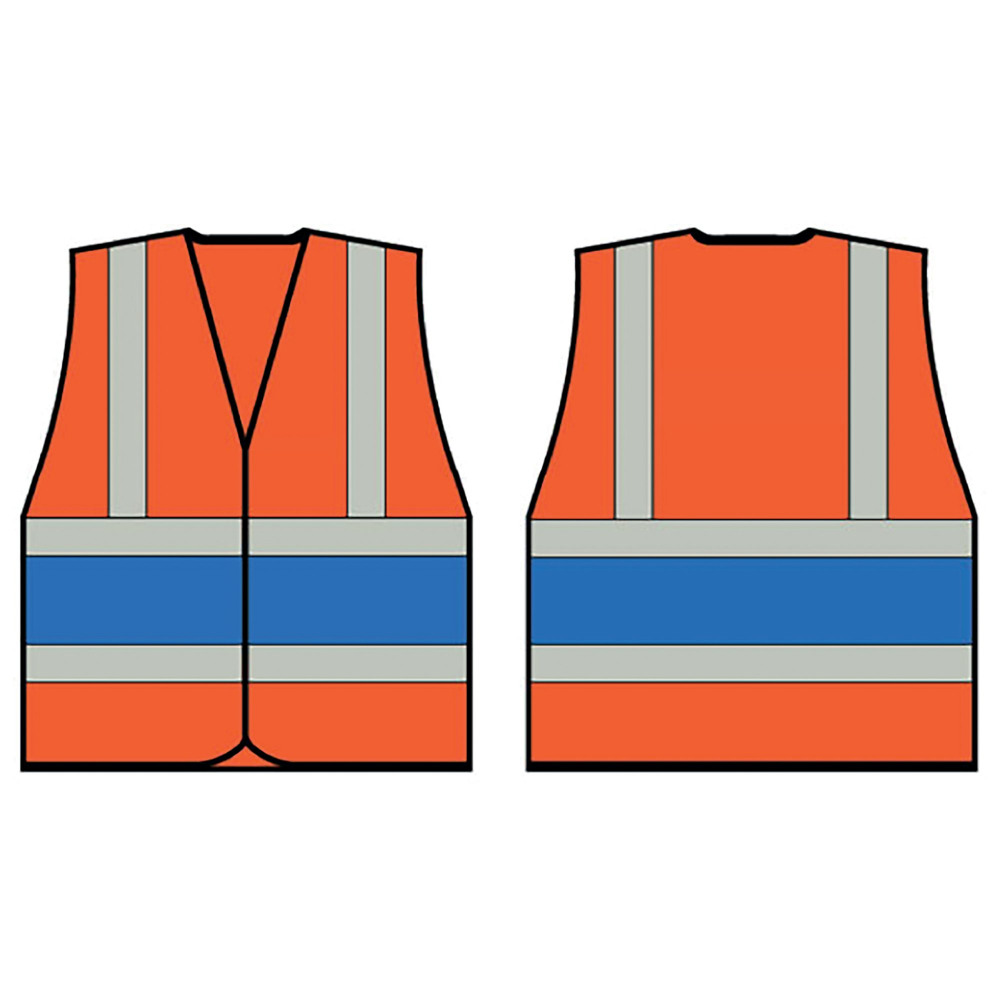 BEESWIFT HI VIS VEST ORG/RBLUE XL