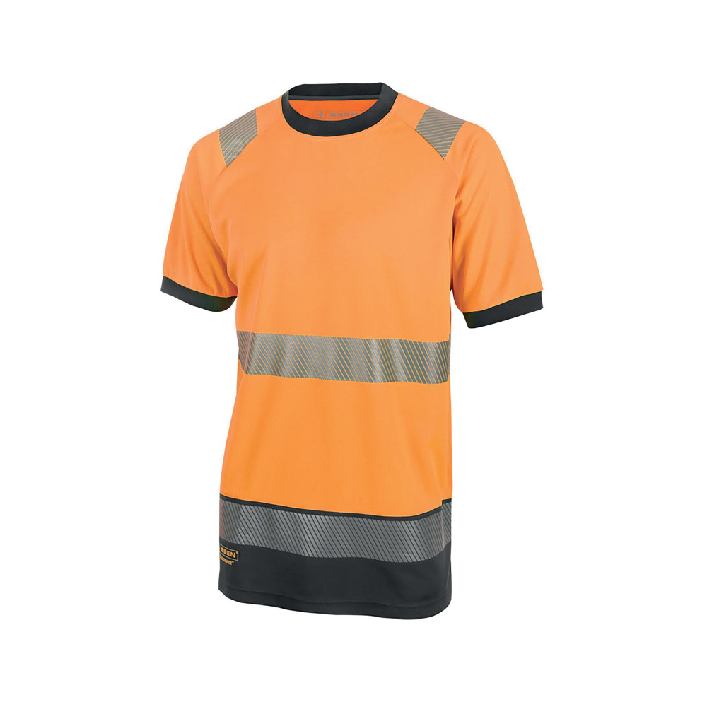 HI VIS S/SLEEVE T-SHIRT ORG/BLK XL