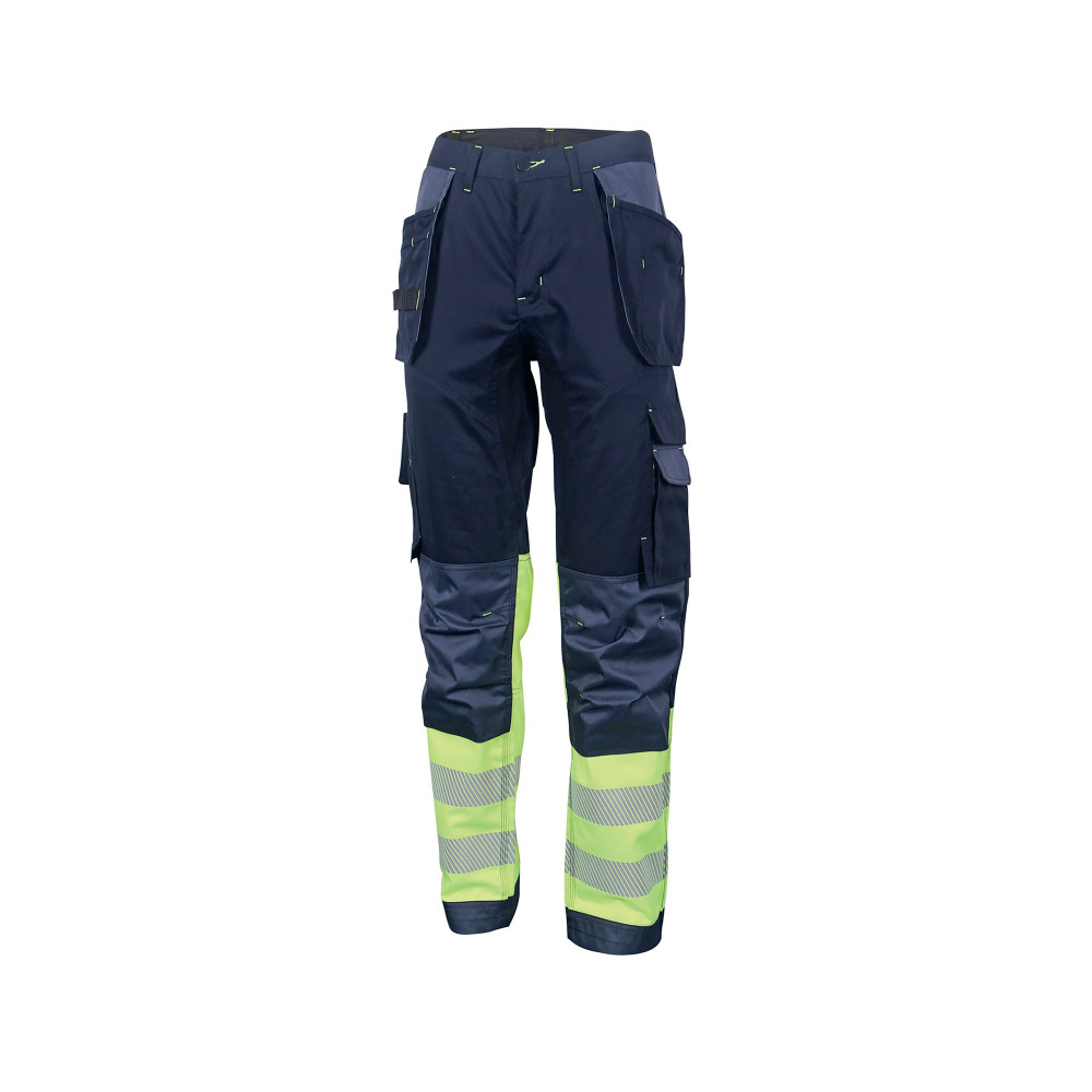 HI VIS 2TONE TROUSERS SYLW/NBLU 42R