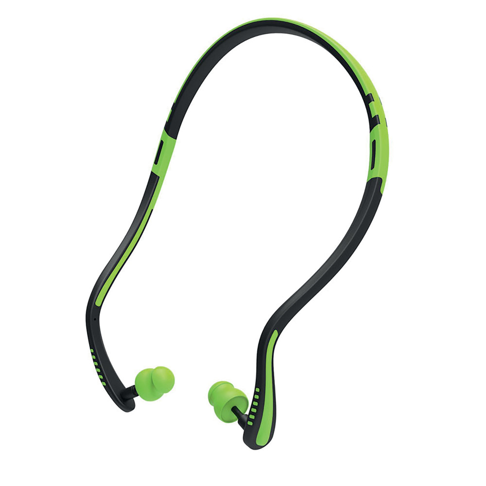 QED BANDED EARPLUG GREEN/BLACK PK20
