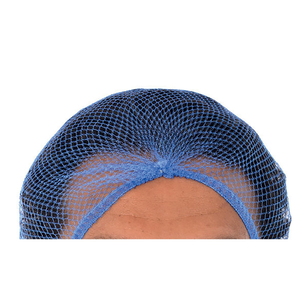 METAL DETECTABLE HAIRNET BLUE PK100