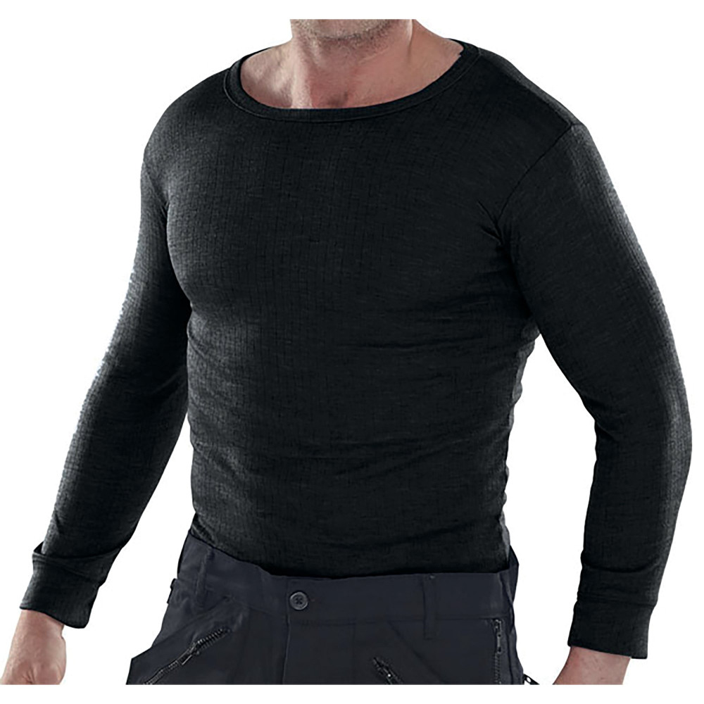 LONG SLEEVE THERMAL VEST BLACK 2XL