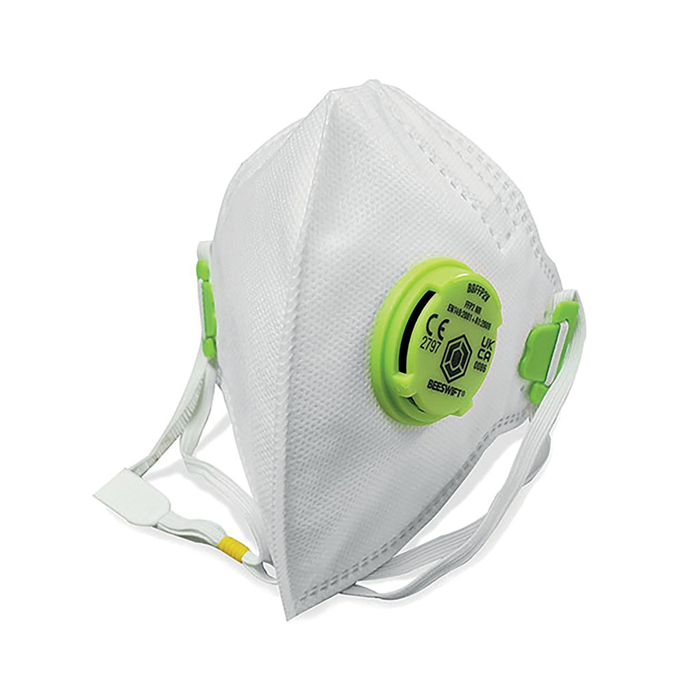 B-BRAND P2 FACE MASK WITH VALVE WHT