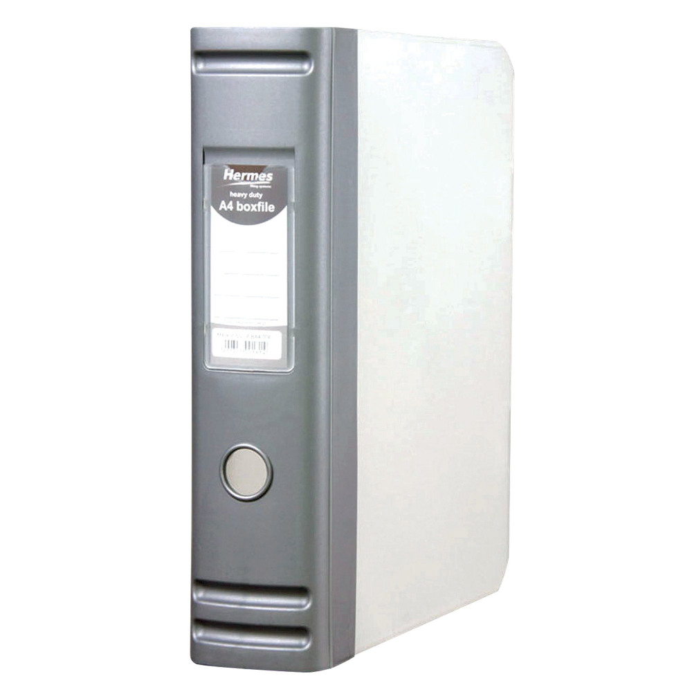 HERMES A4 HD 80MM BOX FILE 2D SILV