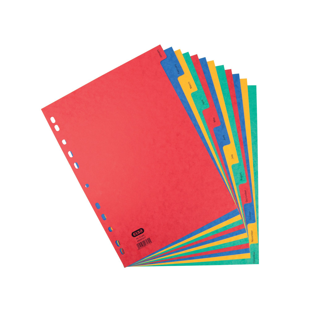 ELBA JAN-DEC DIVIDER PRESSBOARD A4