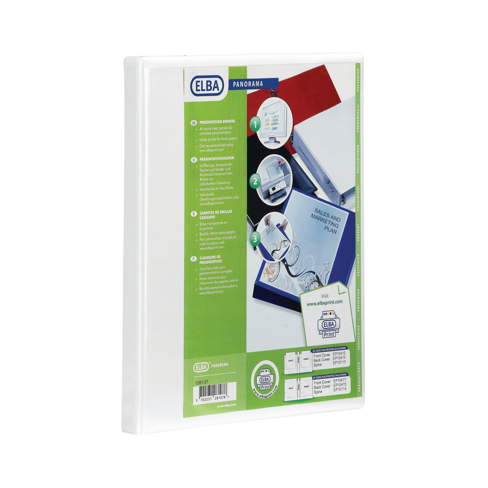 ELBA PRES RBNDR 2D 50MM A4 WHT PK4