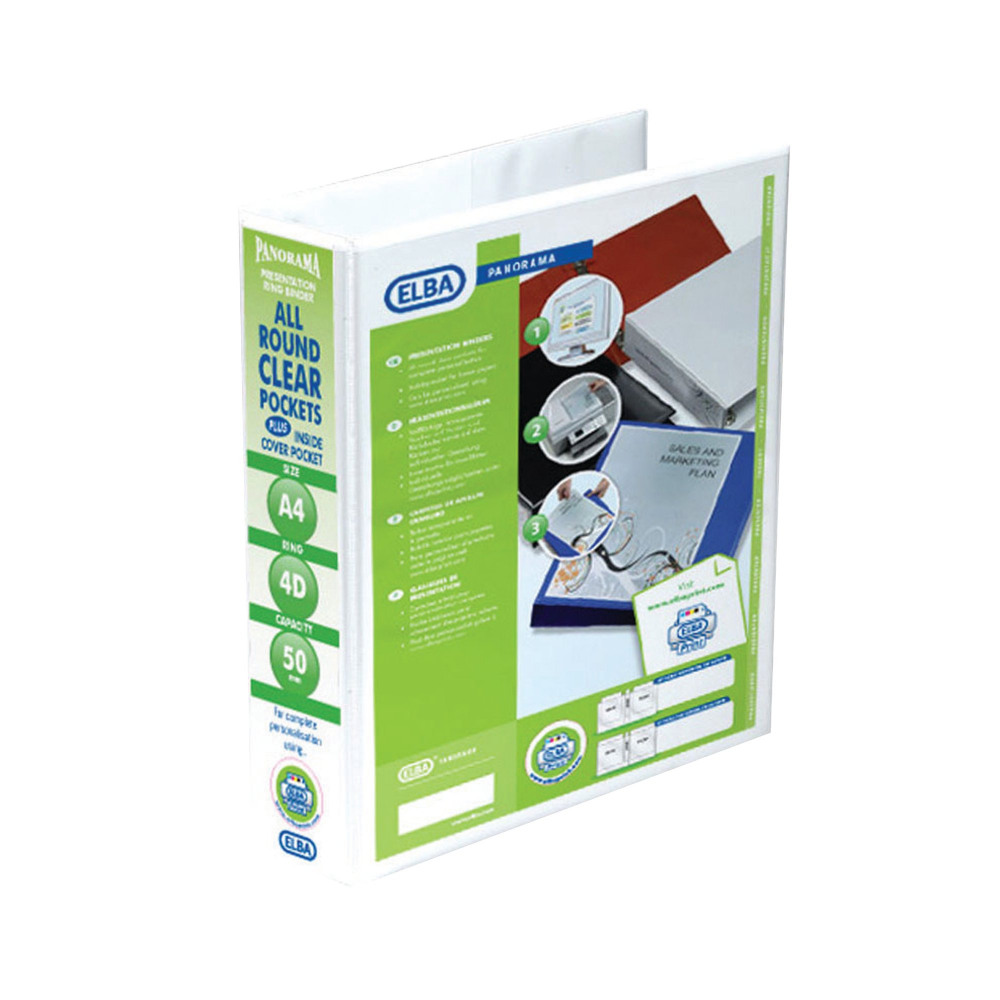 ELBA PRES RBNDR 4D 50MM A4 WHT