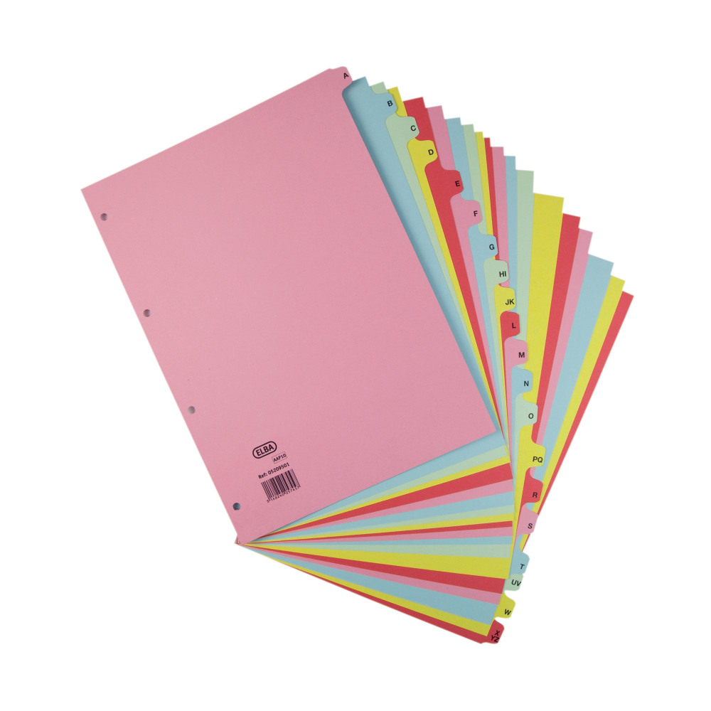 ELBA A4 A-Z CARD DIVIDRS ASS