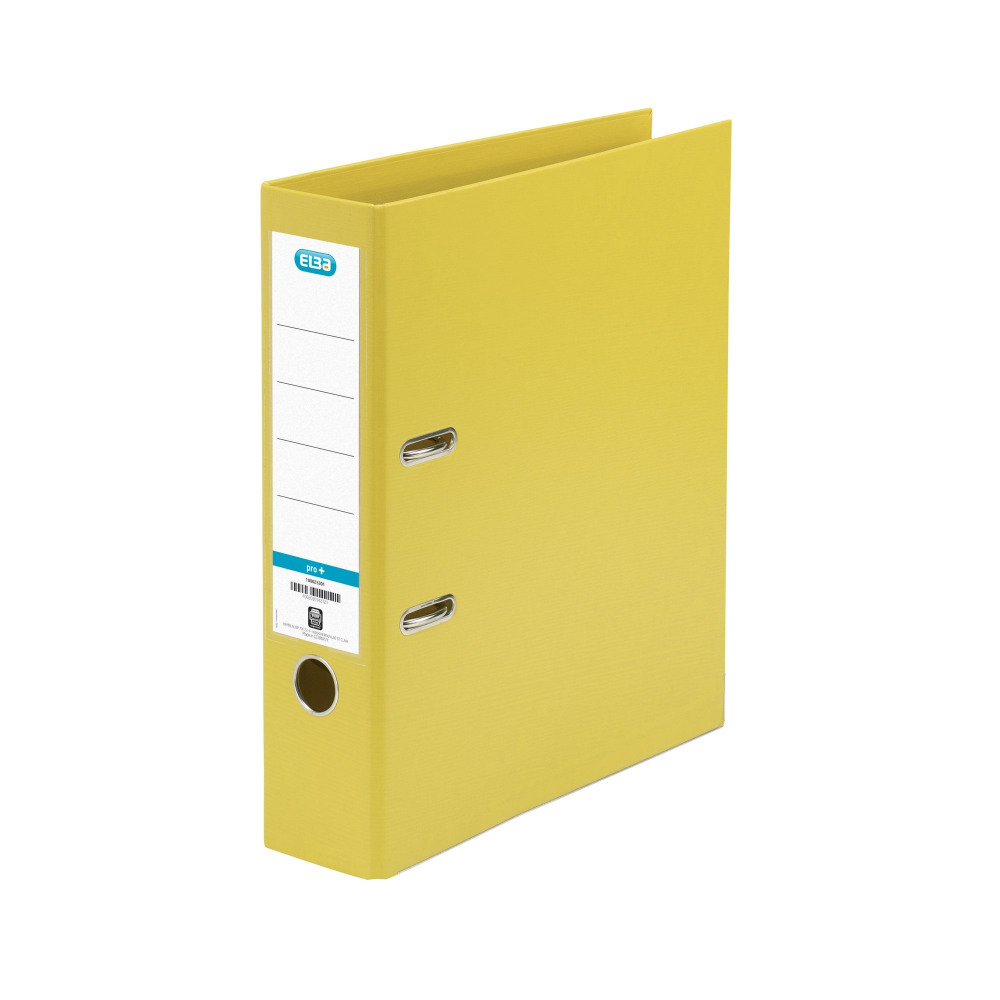 ELBA 70MM LEVER ARCH A4 PVC YELLOW