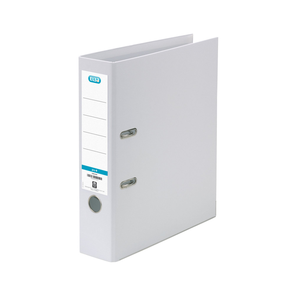ELBA 70MM LEVER ARCH A4 PVC WHITE