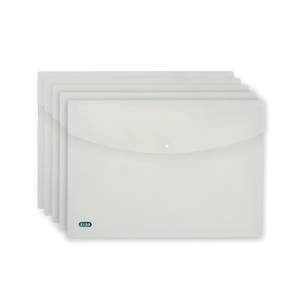 ELBA SNAP WALLET PP A4 CLEAR PK5