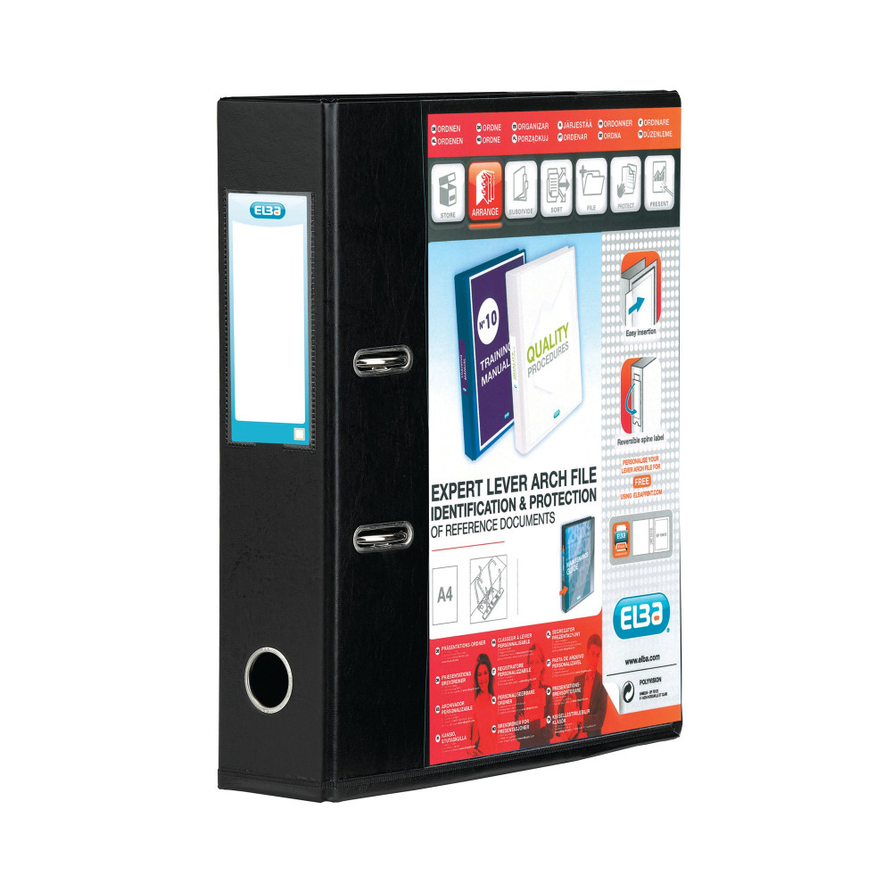 ELBA VISION 70MM LEVER ARCH A4 BLK