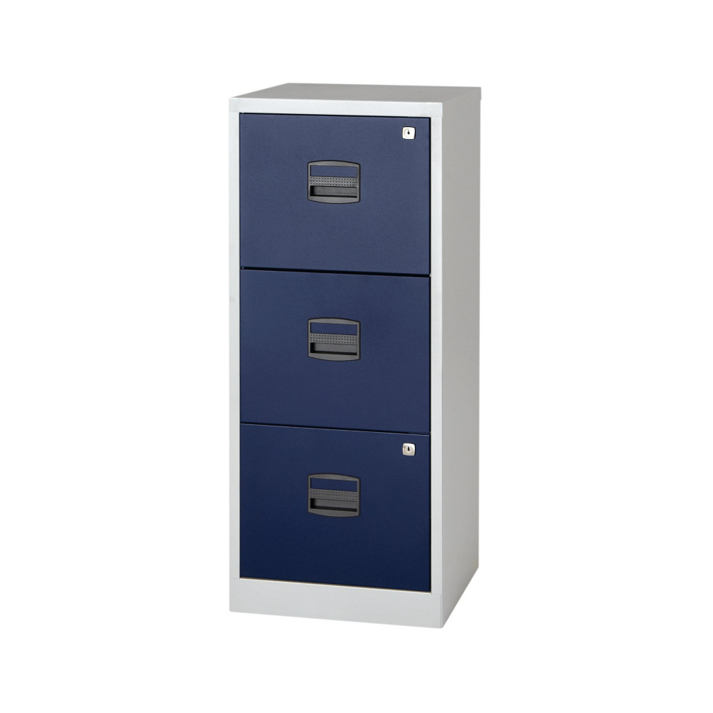 BISLEY 3 DRW HOME FILING GREY/BLUE