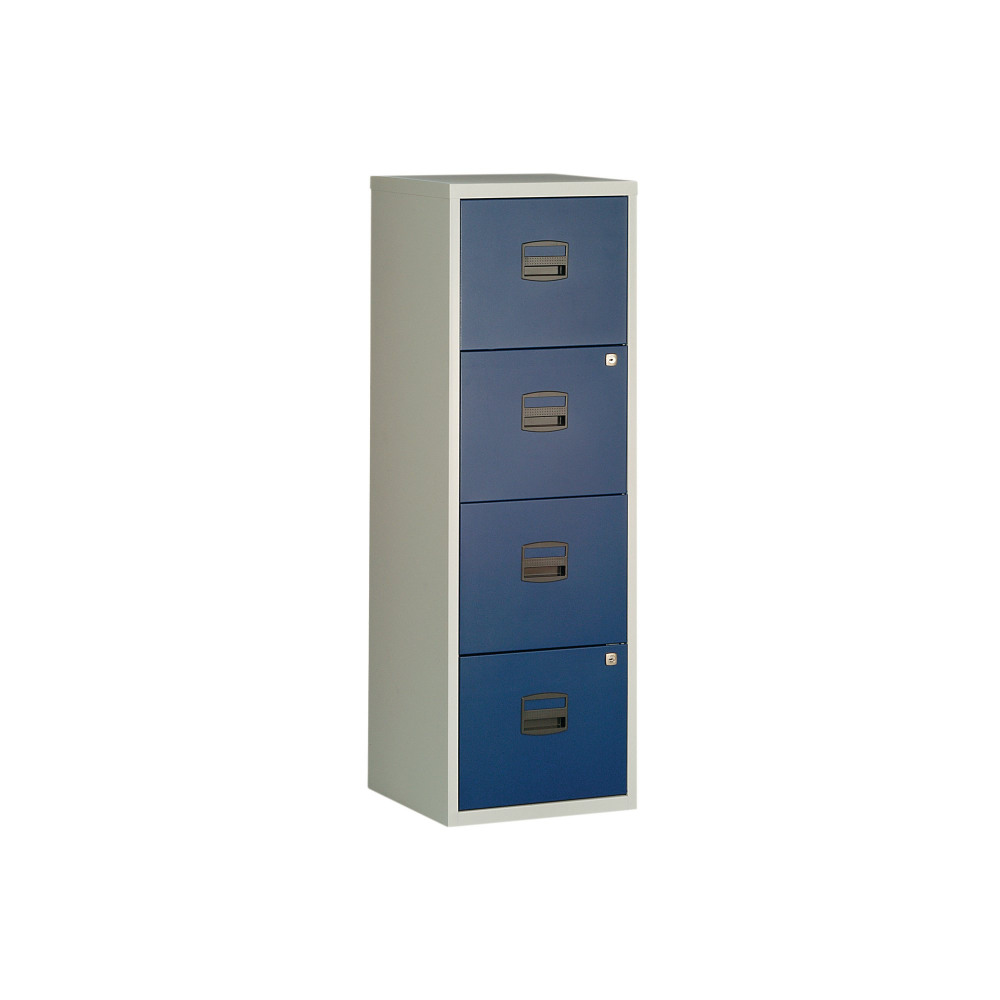 BISLEY 4 DRW HOME FILING GREY/BLUE