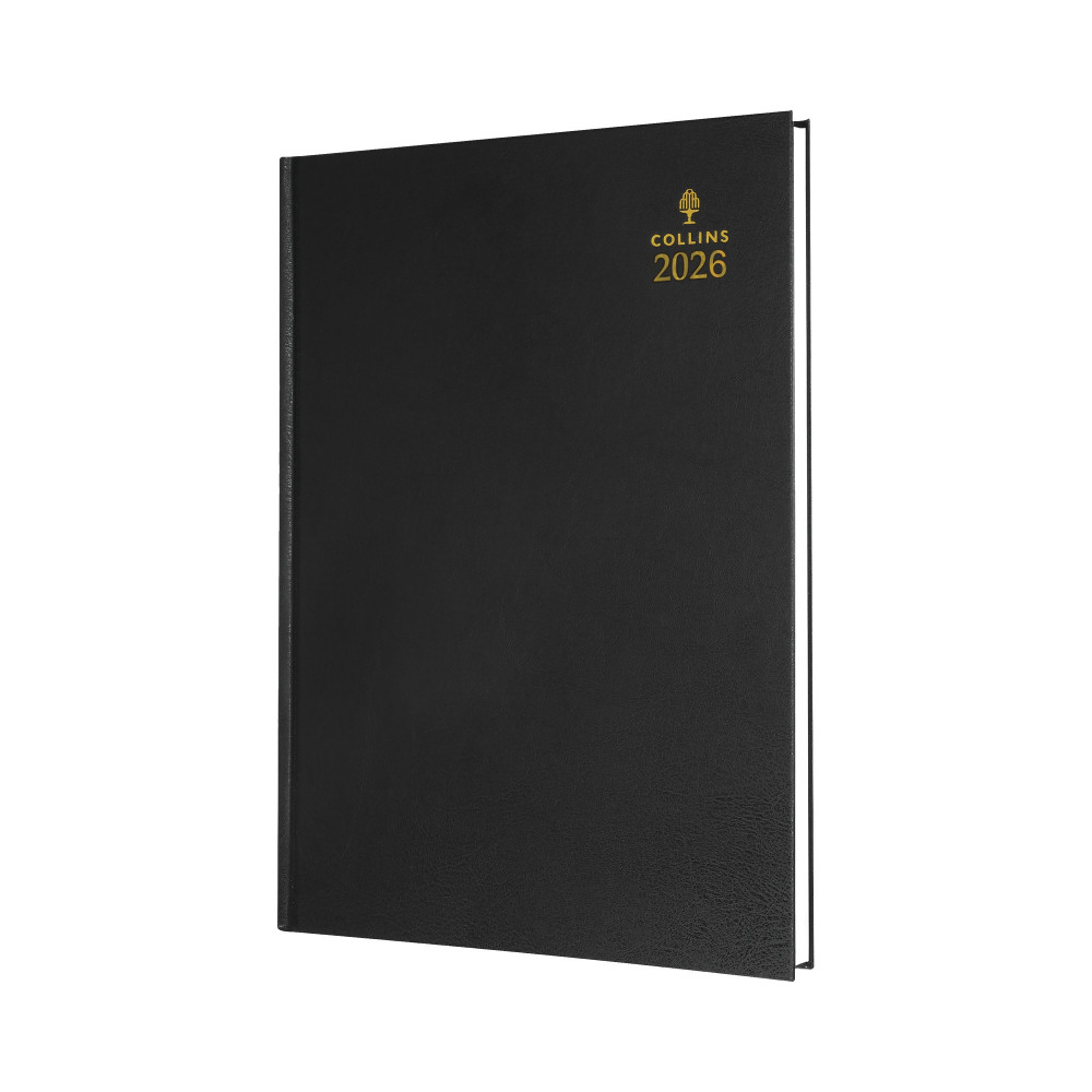 COLLINS A4 DESK DIARY DPP BLACK 2026