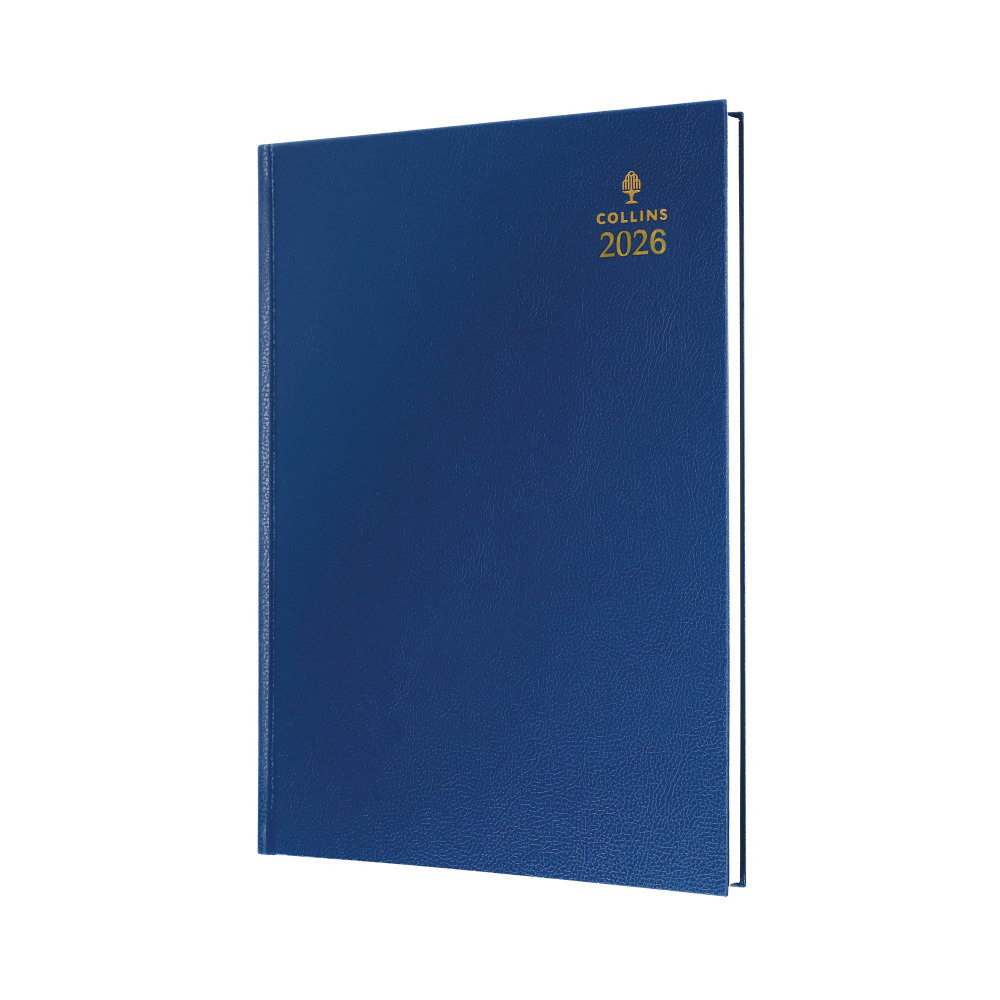 COLLINS A4 DESK DIARY DPP BLUE 2026