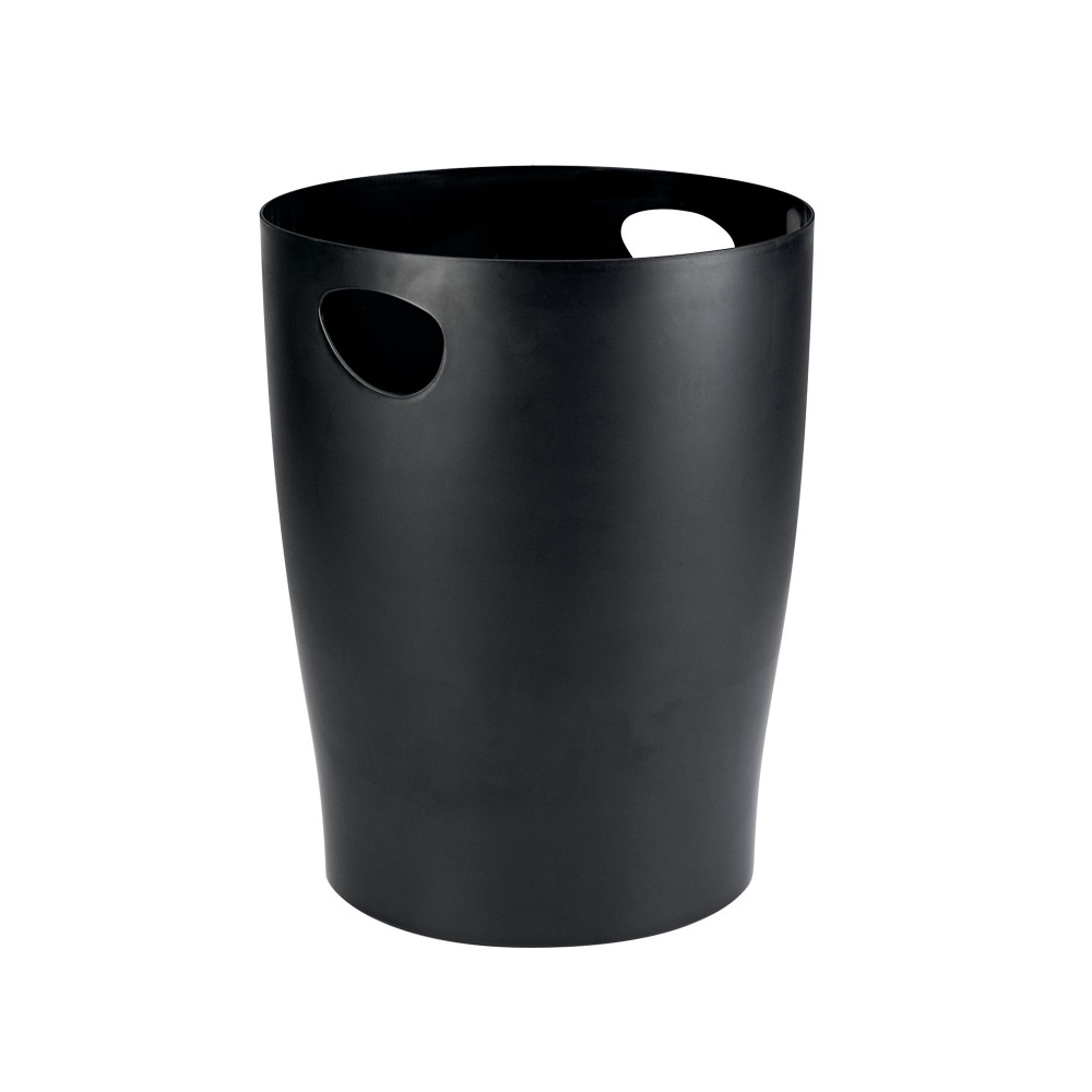 CONTOUR WASTE PAPER BIN BLACK