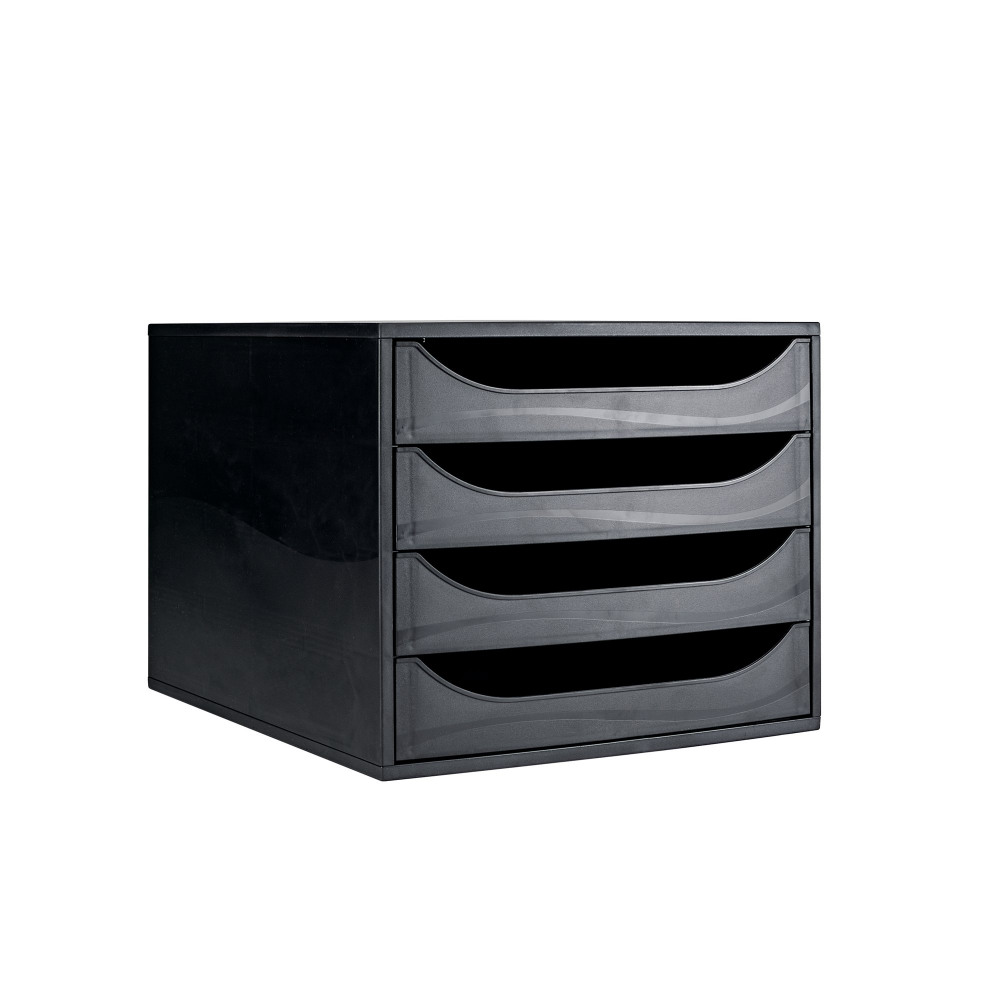 CONTOUR 4 DRAWER SET BLACK CE06114