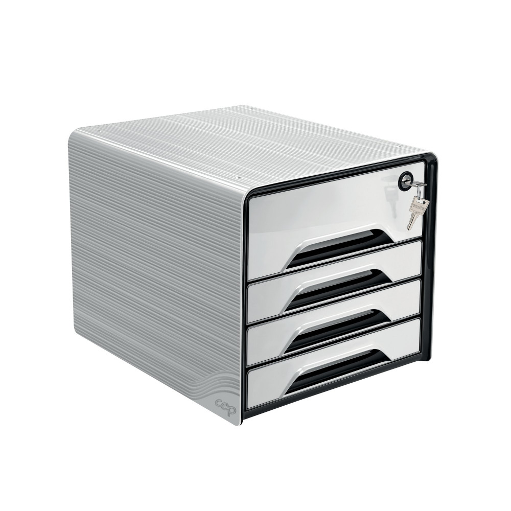 SMOOVE SECURE 4DRAWER MOD W/LOCK WHT