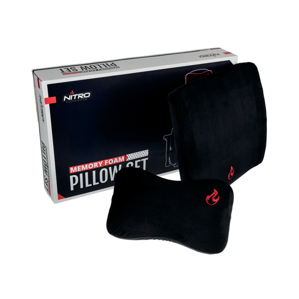 NITRO CONCEPTS MEM FOAM PILLOW B/RED