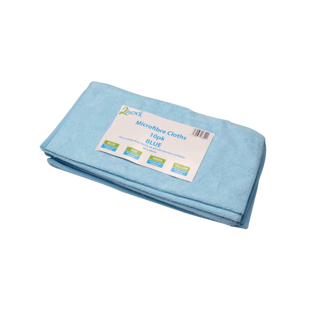 2WORK MICRO CLTH BLUE 400X400MM PK10