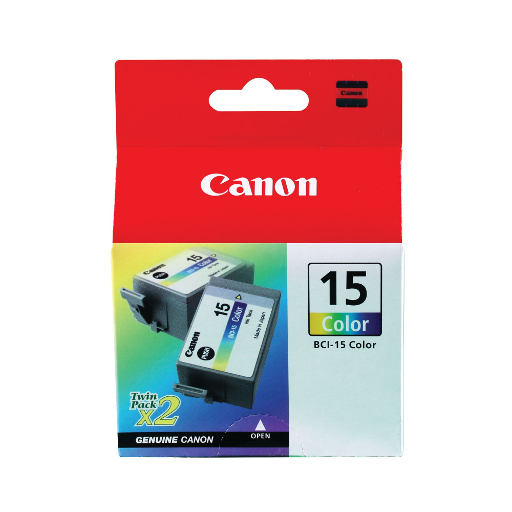 CANON BCI-15 INK CART TWNPK TRI-COL