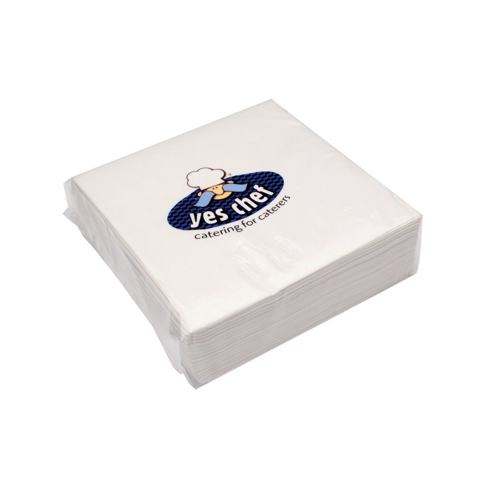 NAPKIN 400MM 2 PLY WHT PK100