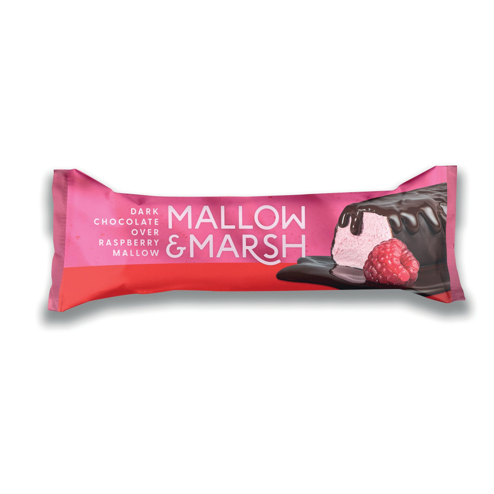 MALLOW RASPBERRY DARK CHOC BAR PK12