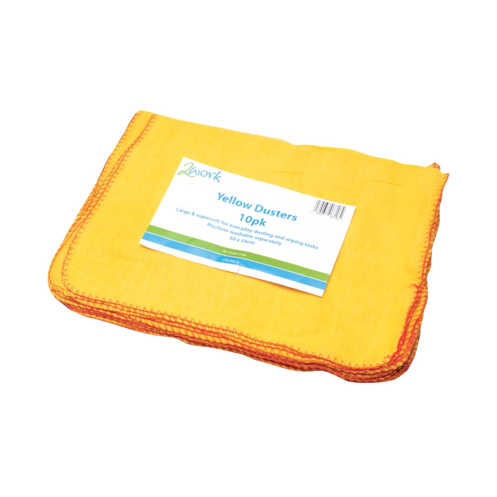 2WORK DUSTER YELLOW 508X355MM PK10